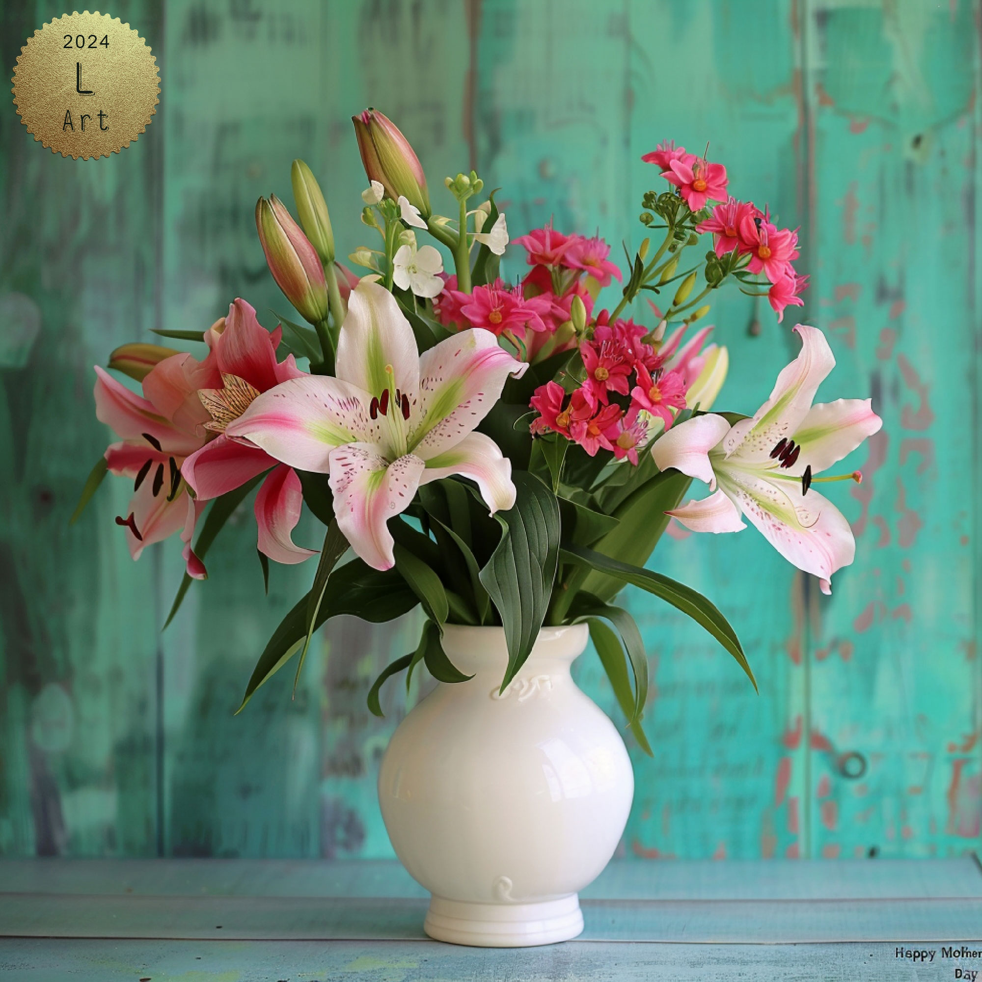 leonchou1968_A_vibrant_bouquet_of_flowers_in_a_white_vase_is_se_fdf181dd-9363-4d17-adab-624bb2fd608e.jpg